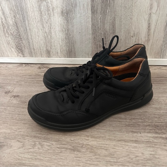 ECCO HOWELL TIE OXFOED LEATHER Shoes Sneakers Men\'s 8 8.5 42 Black Preppy main image 12